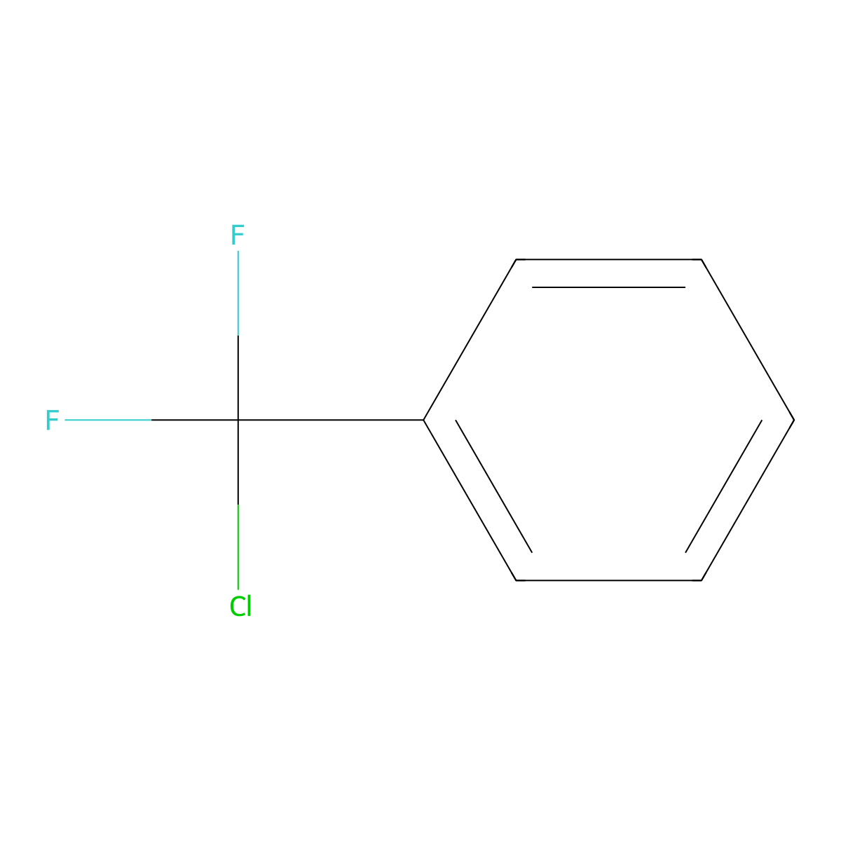 (Chlorodifluoromethyl)benzene molecular structure, CAS 349-50-8