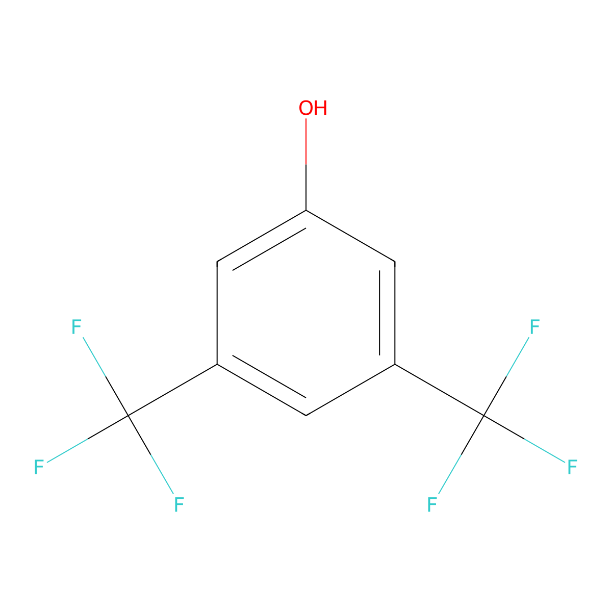 3,5-Bis(trifluoromethyl)phenol molecular structure, CAS 349-58-6