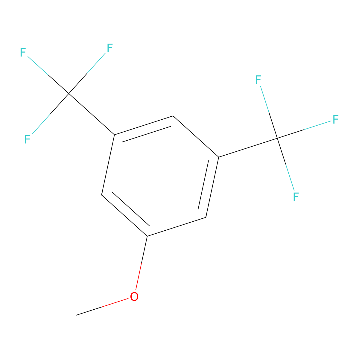3,5-Bis(trifluoromethyl)anisole molecular structure, CAS 349-60-0