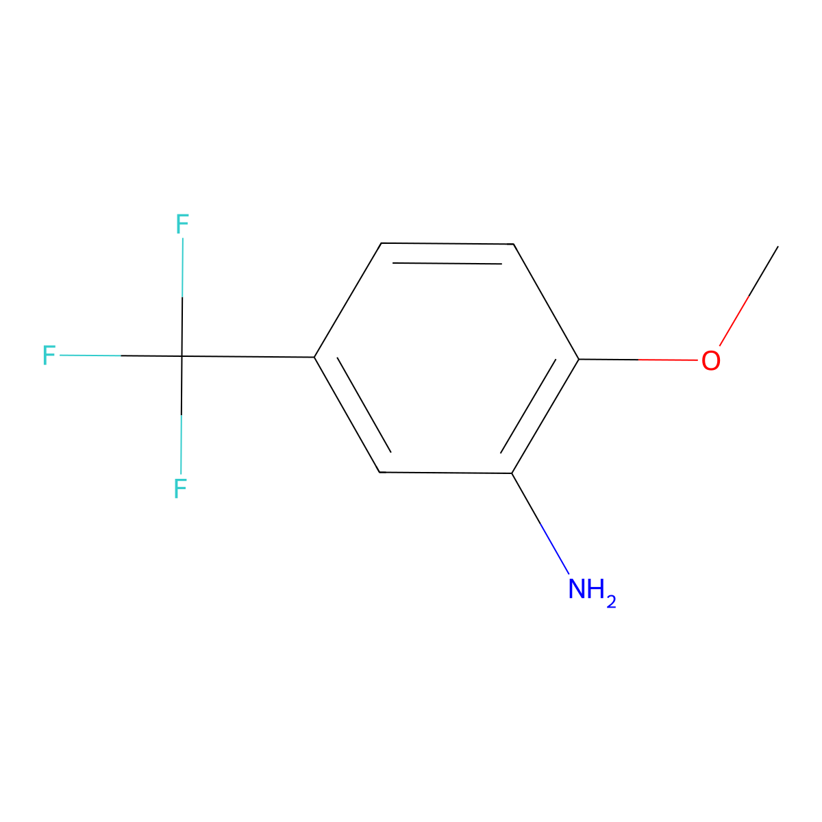2-Methoxy-5-(trifluoromethyl)aniline molecular structure, CAS 349-65-5