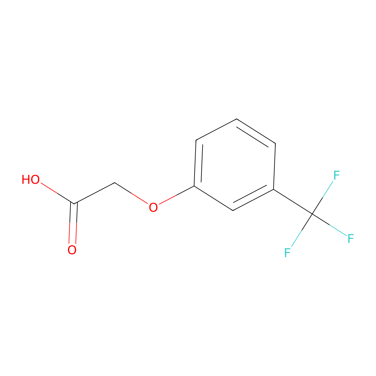2-[3-(Trifluoromethyl)phenoxy]acetic acid molecular structure, CAS 349-82-6