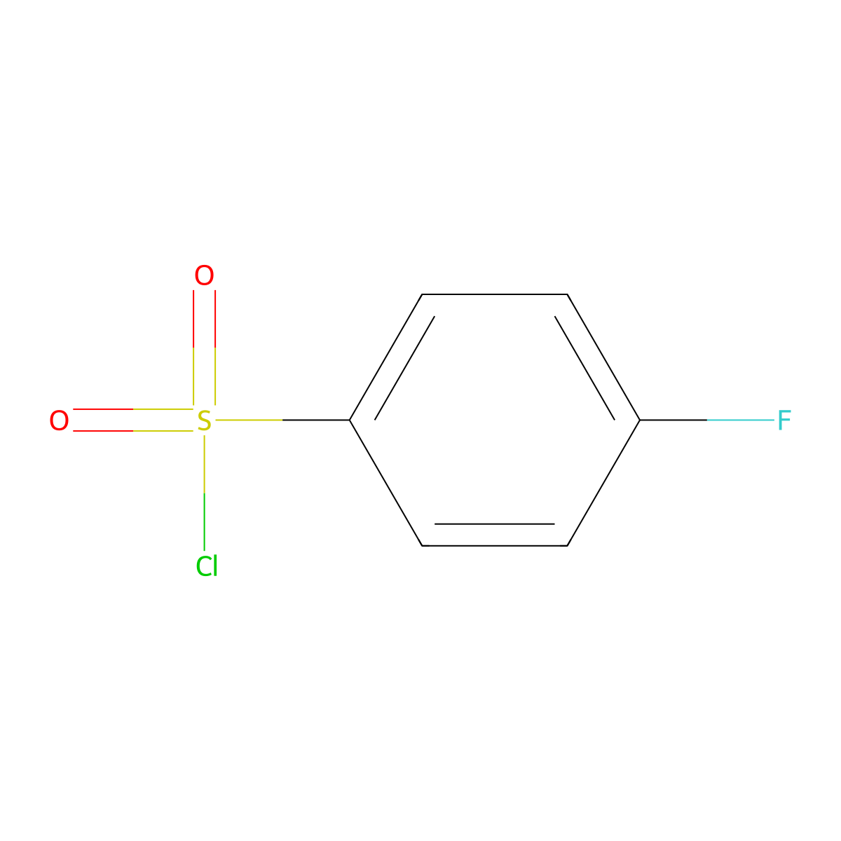 4-Fluorobenzenesulfonyl chloride molecular structure, CAS 349-88-2