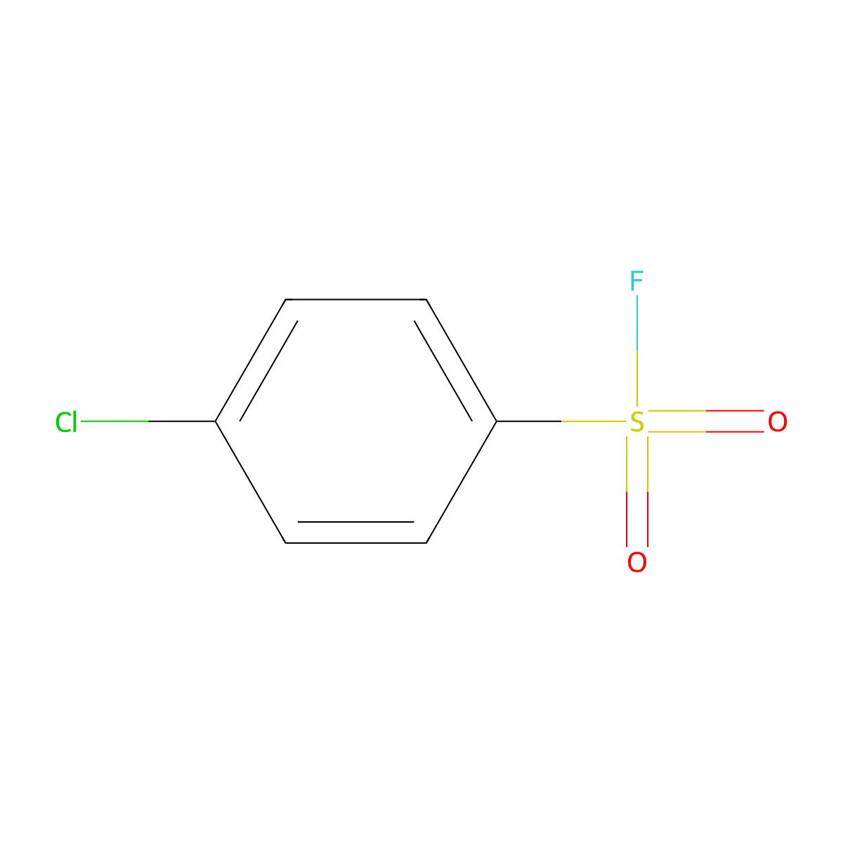 Benzenesulfonyl fluoride, p-chloro- molecular structure, CAS 349-89-3