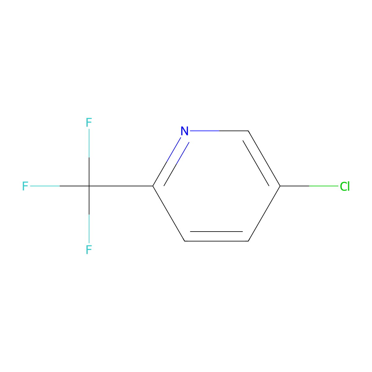 5-Chloro-2-(trifluoromethyl)pyridine molecular structure, CAS 349-94-0