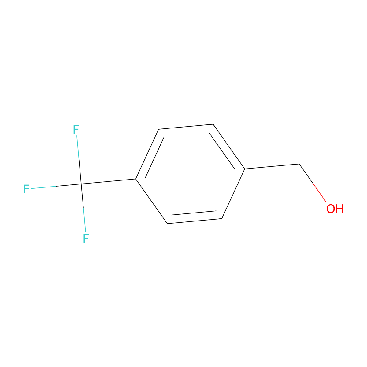 4-(Trifluoromethyl)benzenemethanol molecular structure, CAS 349-95-1