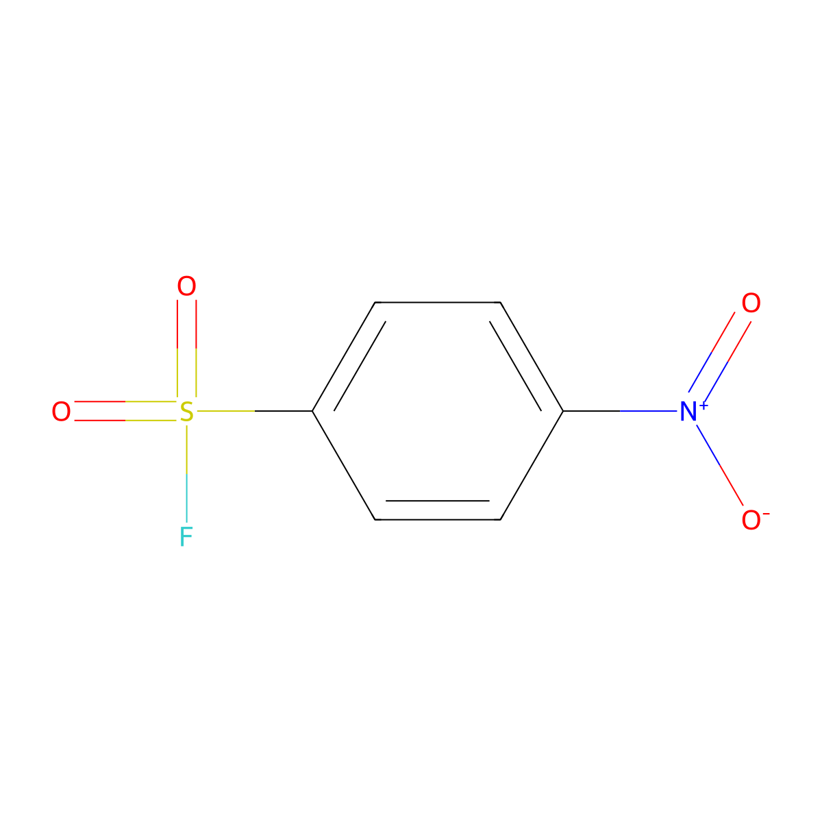 4-Nitrobenzenesulfonyl fluoride molecular structure, CAS 349-96-2