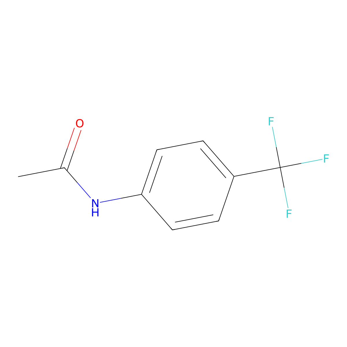 N-[4-(trifluoromethyl)phenyl]acetamide molecular structure, CAS 349-97-3