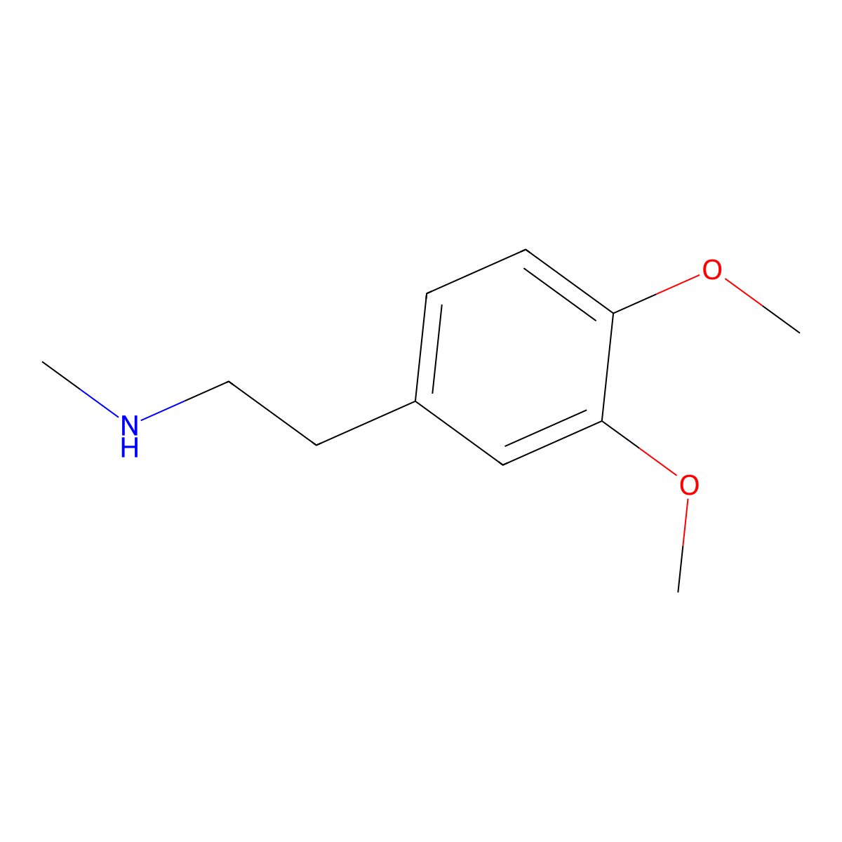 N-Methylhomoveratrylamine molecular structure, CAS 3490-06-0