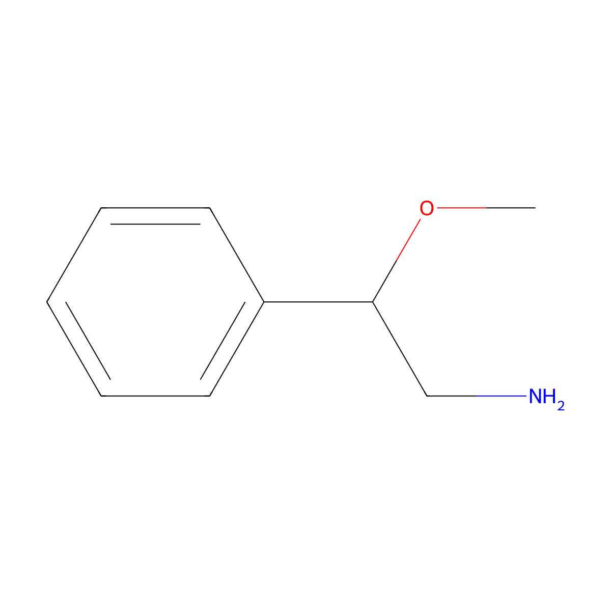 2-Methoxy-2-phenylethan-1-amine molecular structure, CAS 3490-79-7