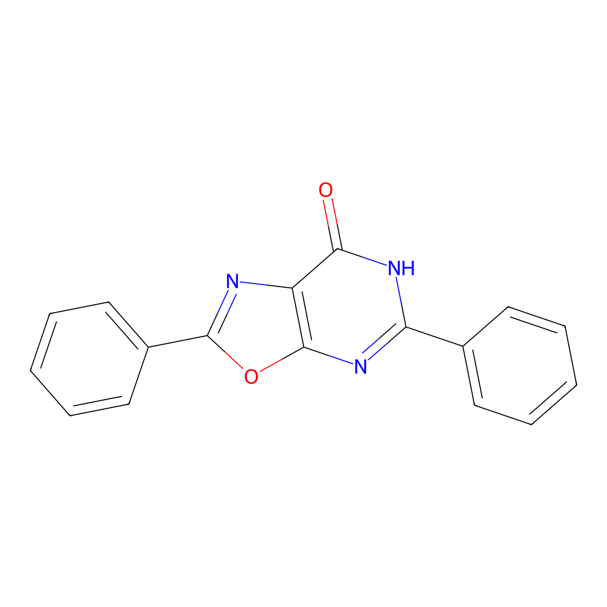 2,5-diphenyl[1,3]oxazolo[5,4-d]pyrimidin-7(6H)-one molecular structure, CAS 34905-96-9