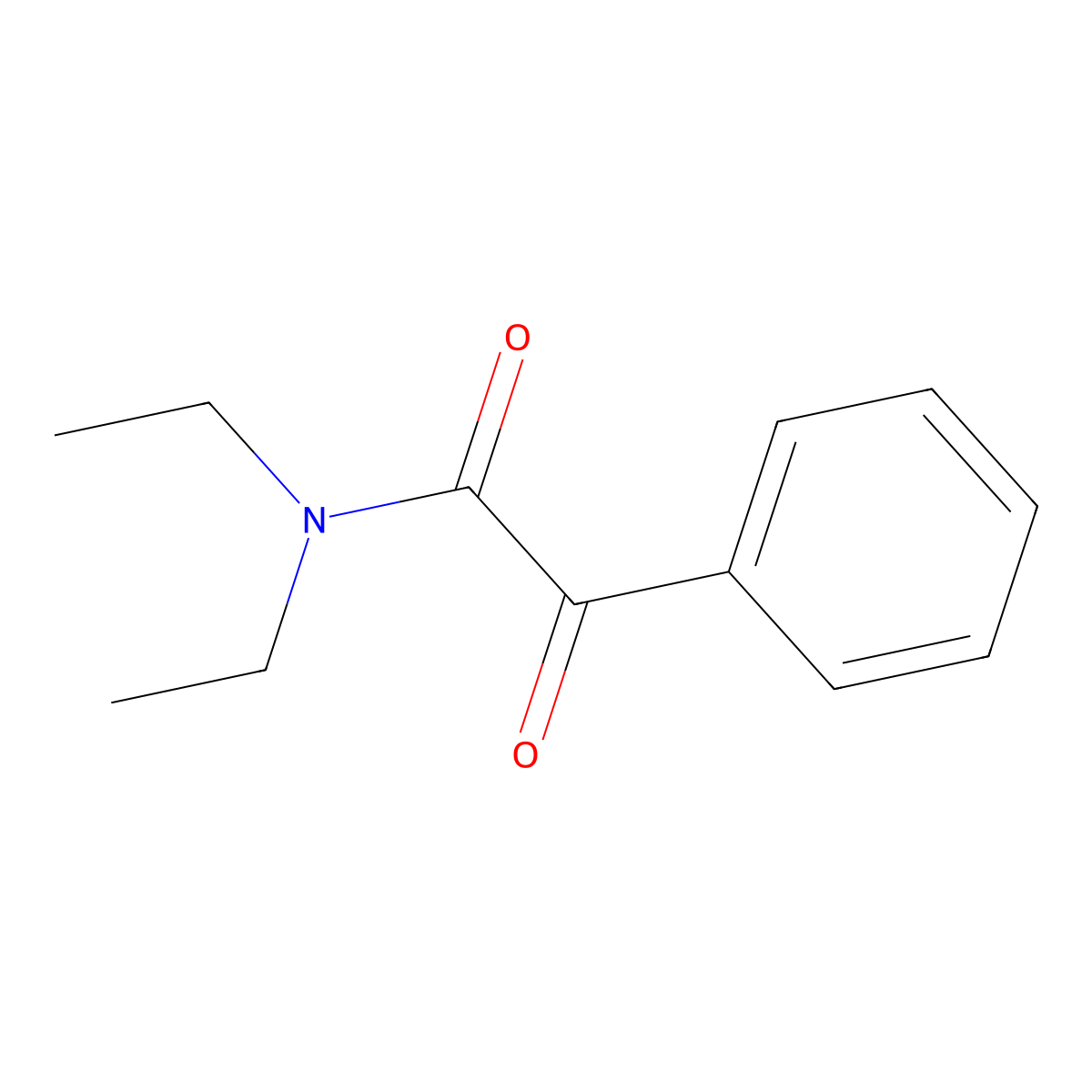 N,N-Diethyl-2-oxo-2-phenylacetamide molecular structure, CAS 34906-86-0