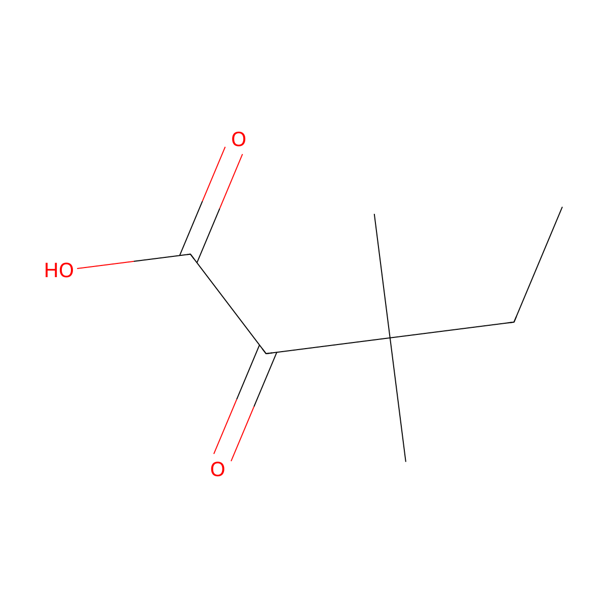 3,3-Dimethyl-2-oxopentanoic acid molecular structure, CAS 34906-91-7