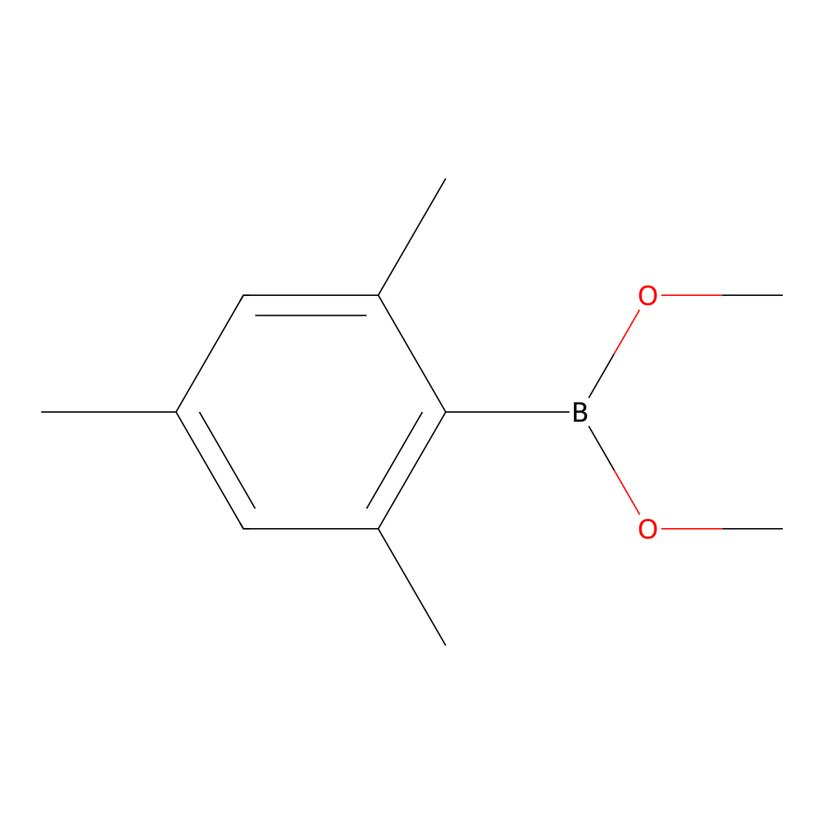 Dimethyl mesitylboronate molecular structure, CAS 34907-53-4