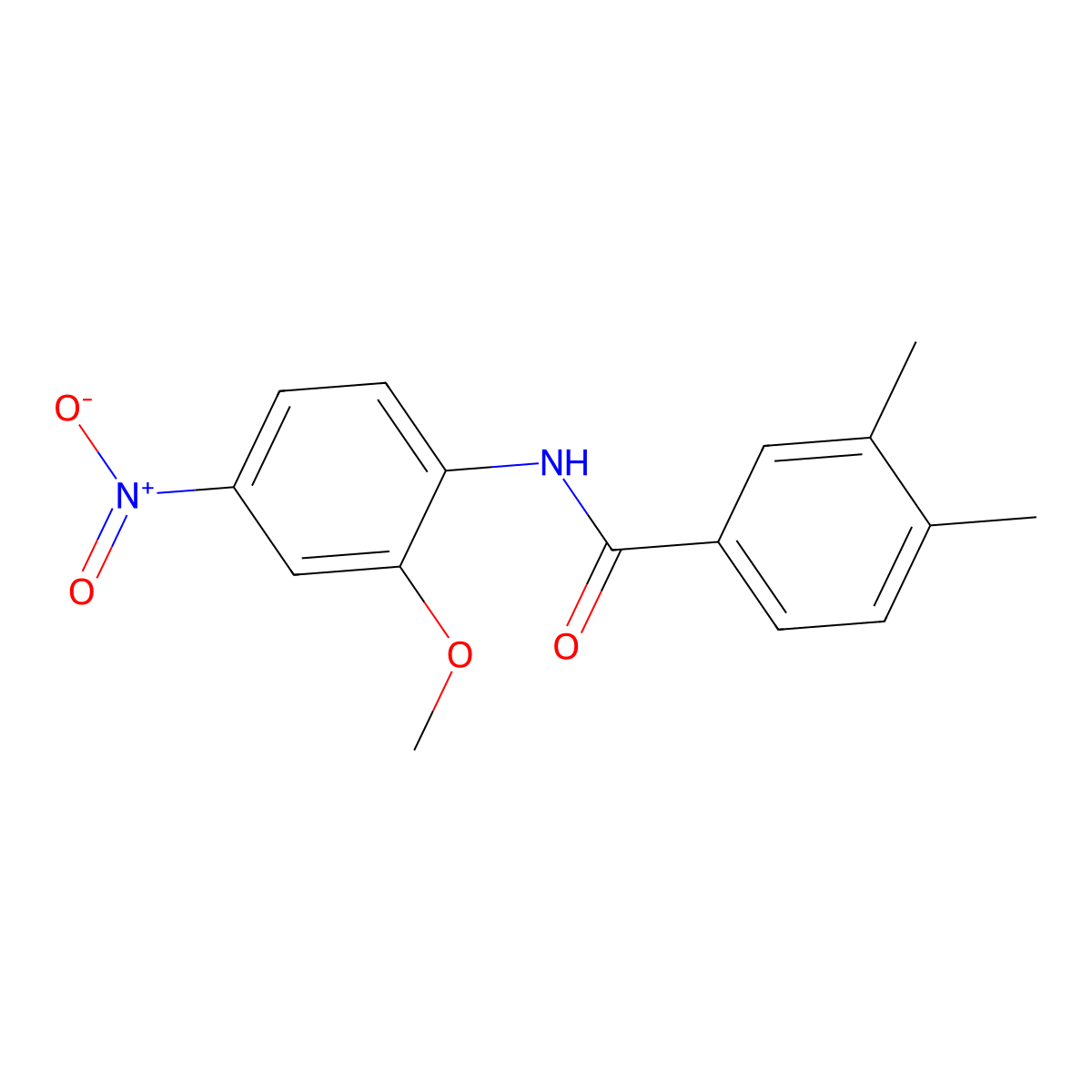 N-(2-methoxy-4-nitrophenyl)-3,4-dimethylbenzamide molecular structure, CAS 349084-34-0