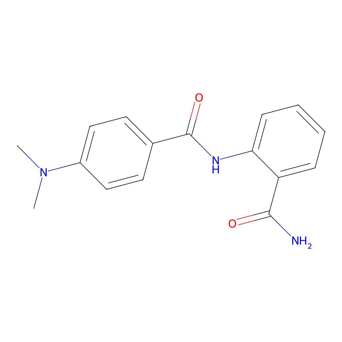 2-[[4-(Dimethylamino)benzoyl]amino]benzamide molecular structure, CAS 349084-49-7
