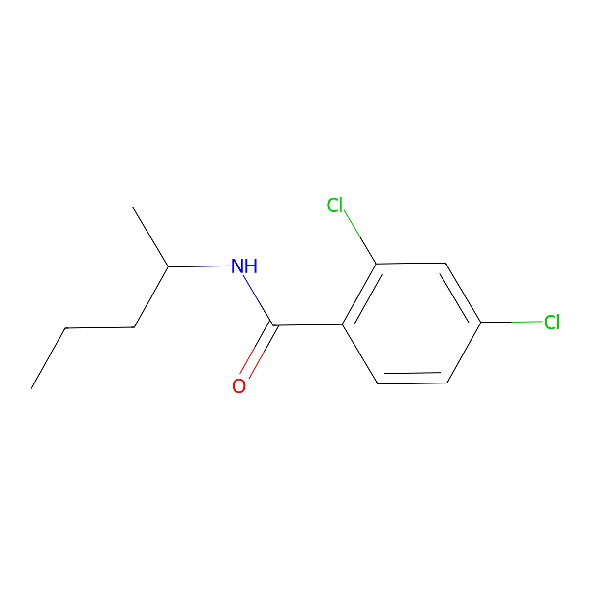 2,4-dichloro-N-pentan-2-ylbenzamide molecular structure, CAS 349084-71-5