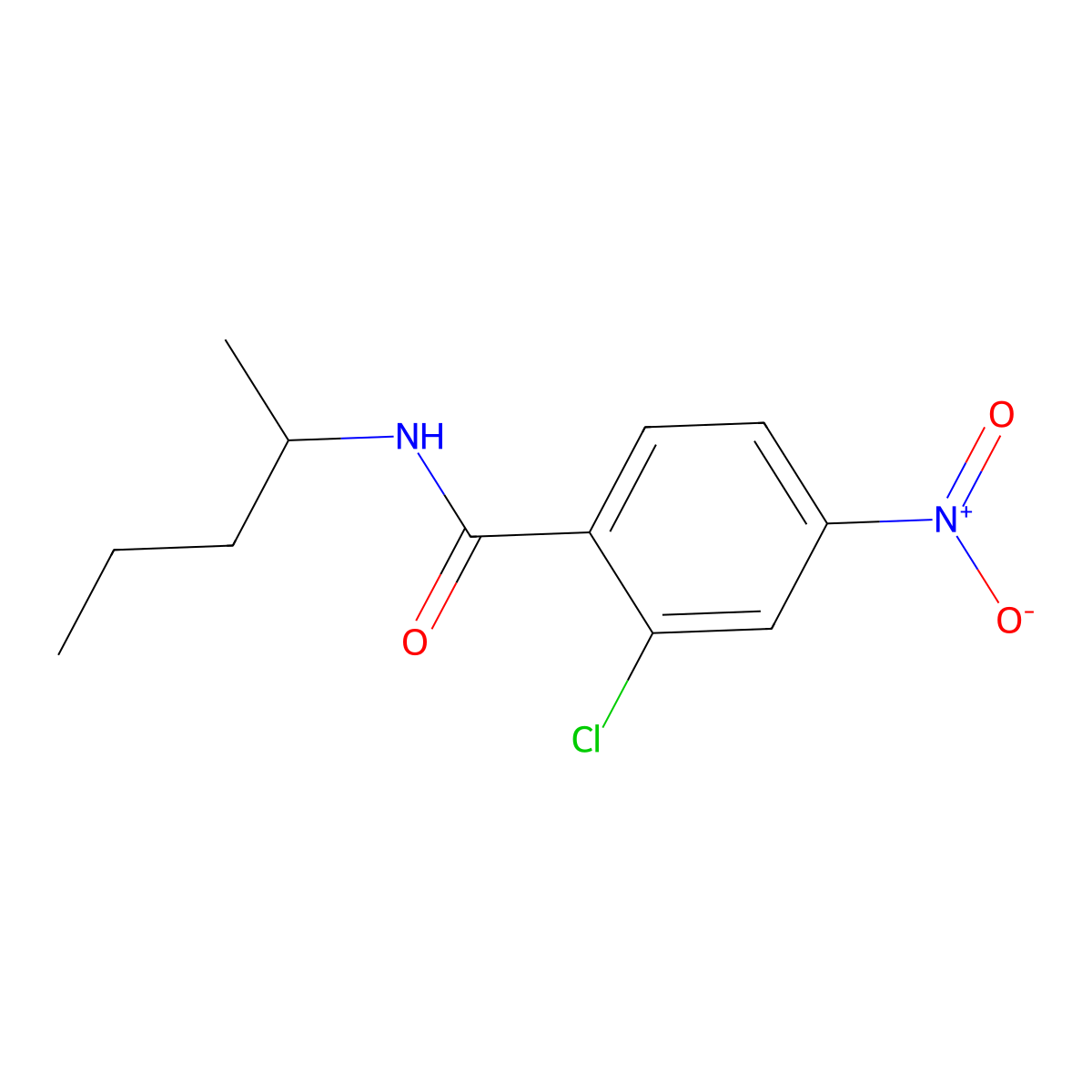 2-chloro-4-nitro-N-(pentan-2-yl)benzamide molecular structure, CAS 349084-74-8