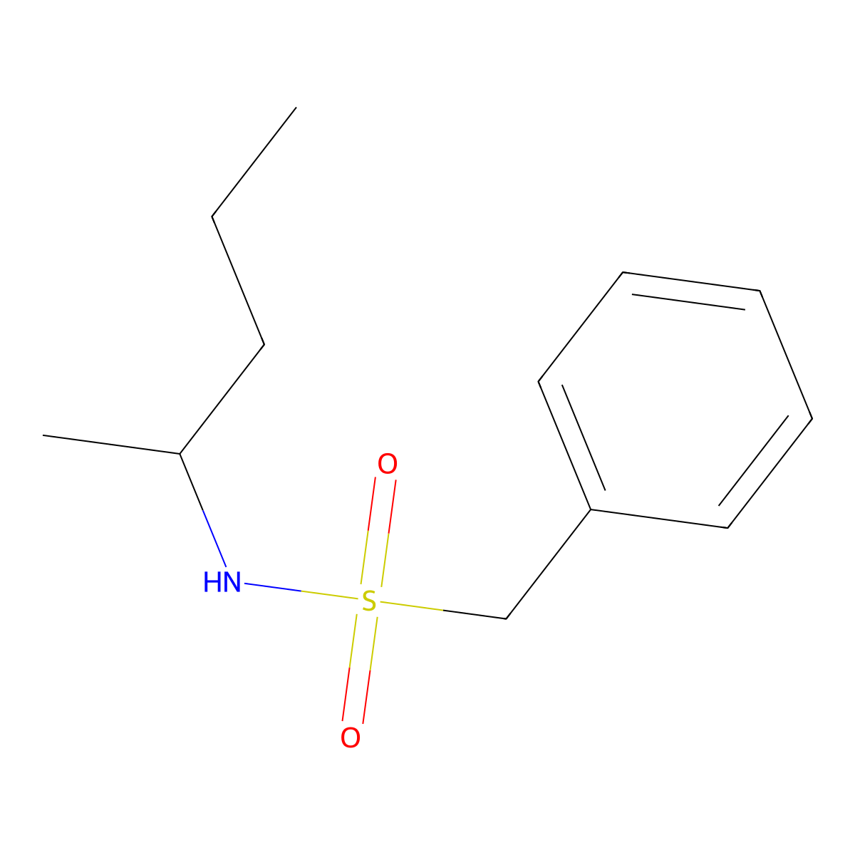 N-(pentan-2-yl)-1-phenylmethanesulfonamide molecular structure, CAS 349084-82-8