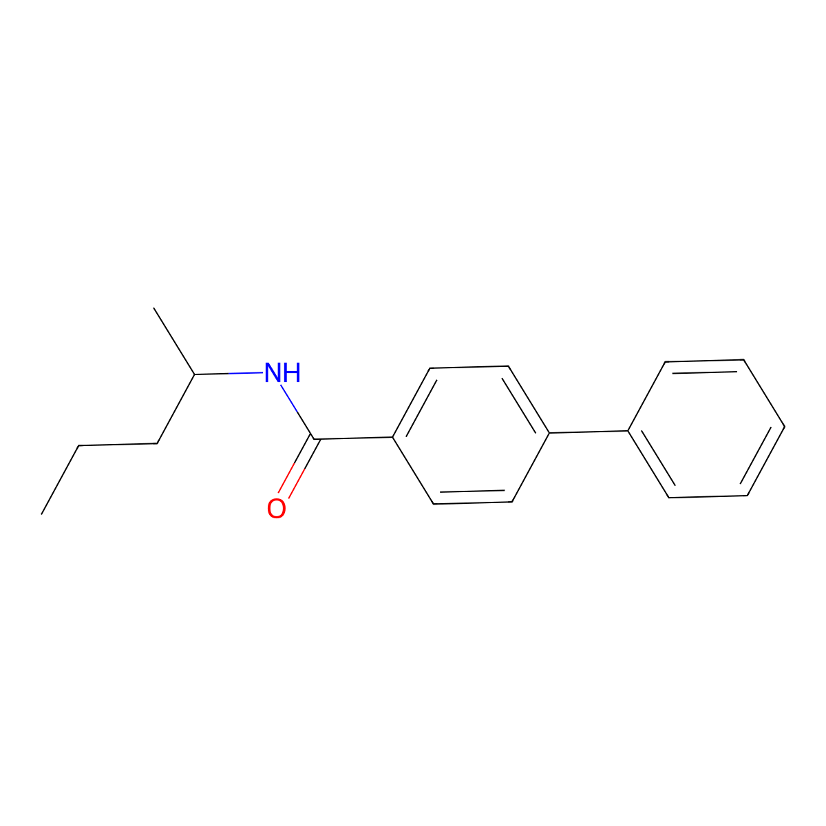 N-(pentan-2-yl)biphenyl-4-carboxamide molecular structure, CAS 349084-88-4