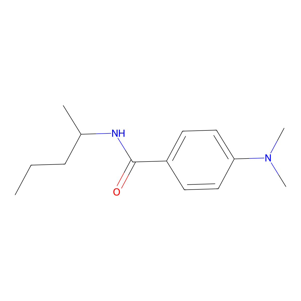 4-(dimethylamino)-N-pentan-2-ylbenzamide molecular structure, CAS 349084-89-5