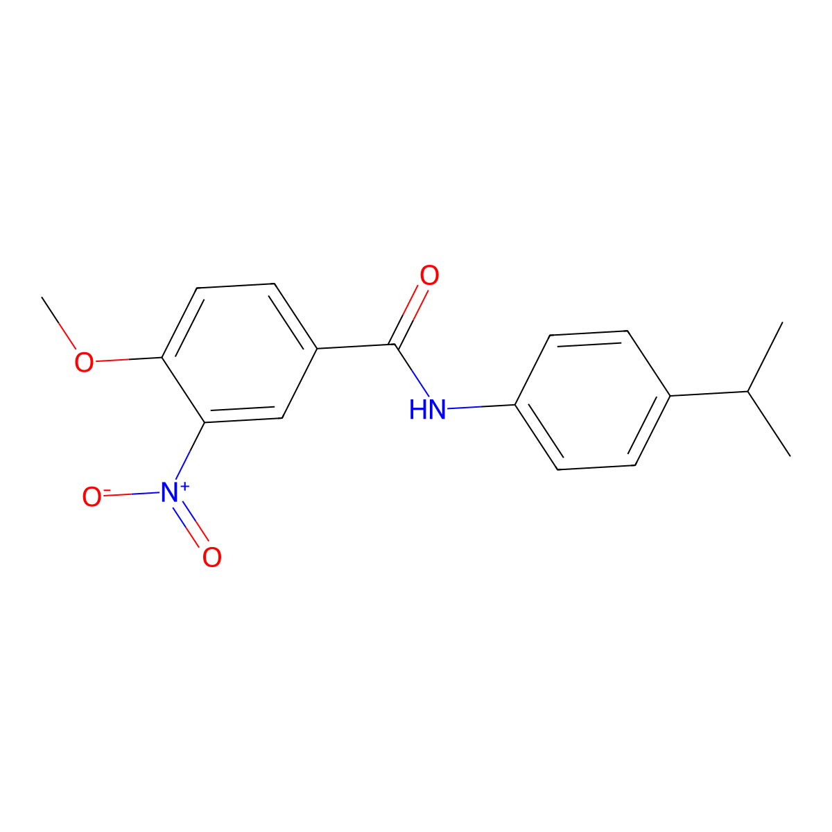 4-methoxy-3-nitro-N-(4-propan-2-ylphenyl)benzamide molecular structure, CAS 349085-27-4