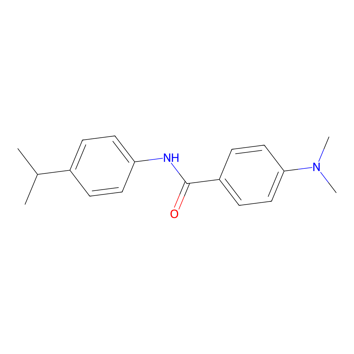 4-(dimethylamino)-N-(4-propan-2-ylphenyl)benzamide molecular structure, CAS 349085-29-6