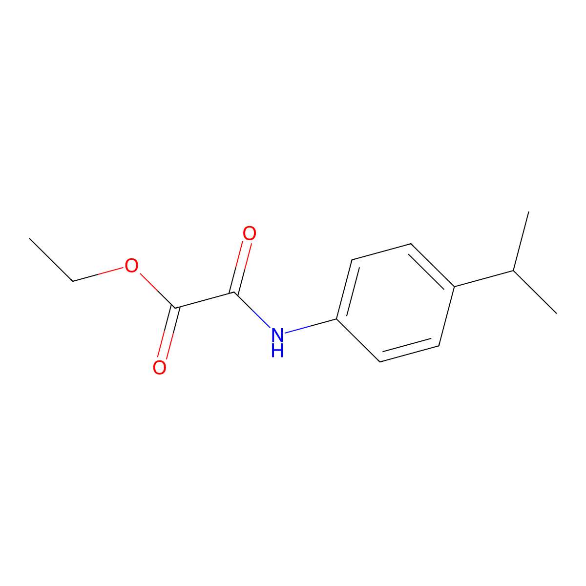 Ethyl {[4-(propan-2-yl)phenyl]carbamoyl}formate molecular structure, CAS 349085-40-1