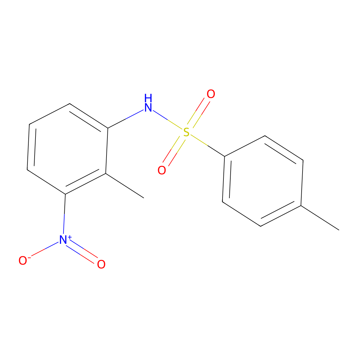 4-methyl-N-(2-methyl-3-nitrophenyl)benzenesulfonamide molecular structure, CAS 349085-55-8