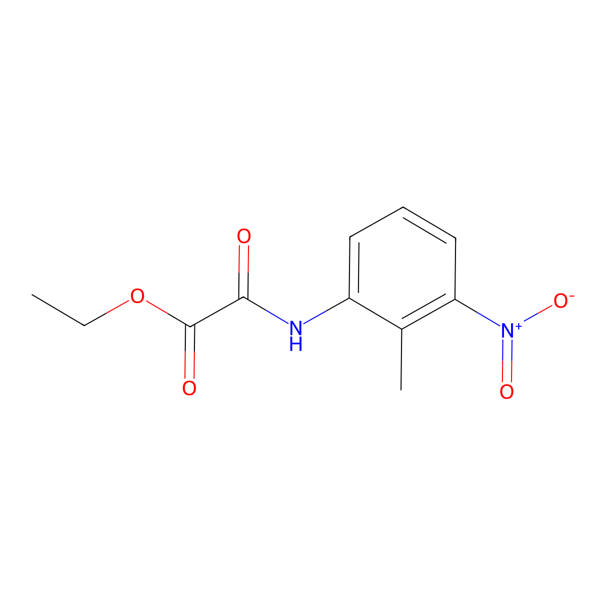 Ethyl 2-(2-methyl-3-nitroanilino)-2-oxoacetate molecular structure, CAS 349085-67-2