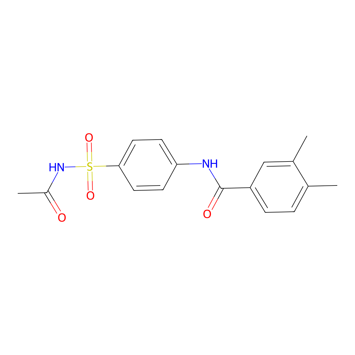N-[4-(acetylsulfamoyl)phenyl]-3,4-dimethylbenzamide molecular structure, CAS 349085-68-3