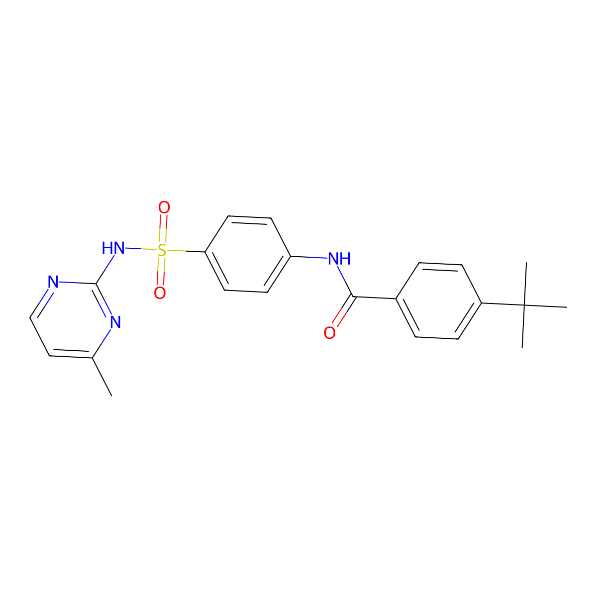 4-tert-butyl-N-{4-[(4-methylpyrimidin-2-yl)sulfamoyl]phenyl}benzamide molecular structure, CAS 349085-79-6