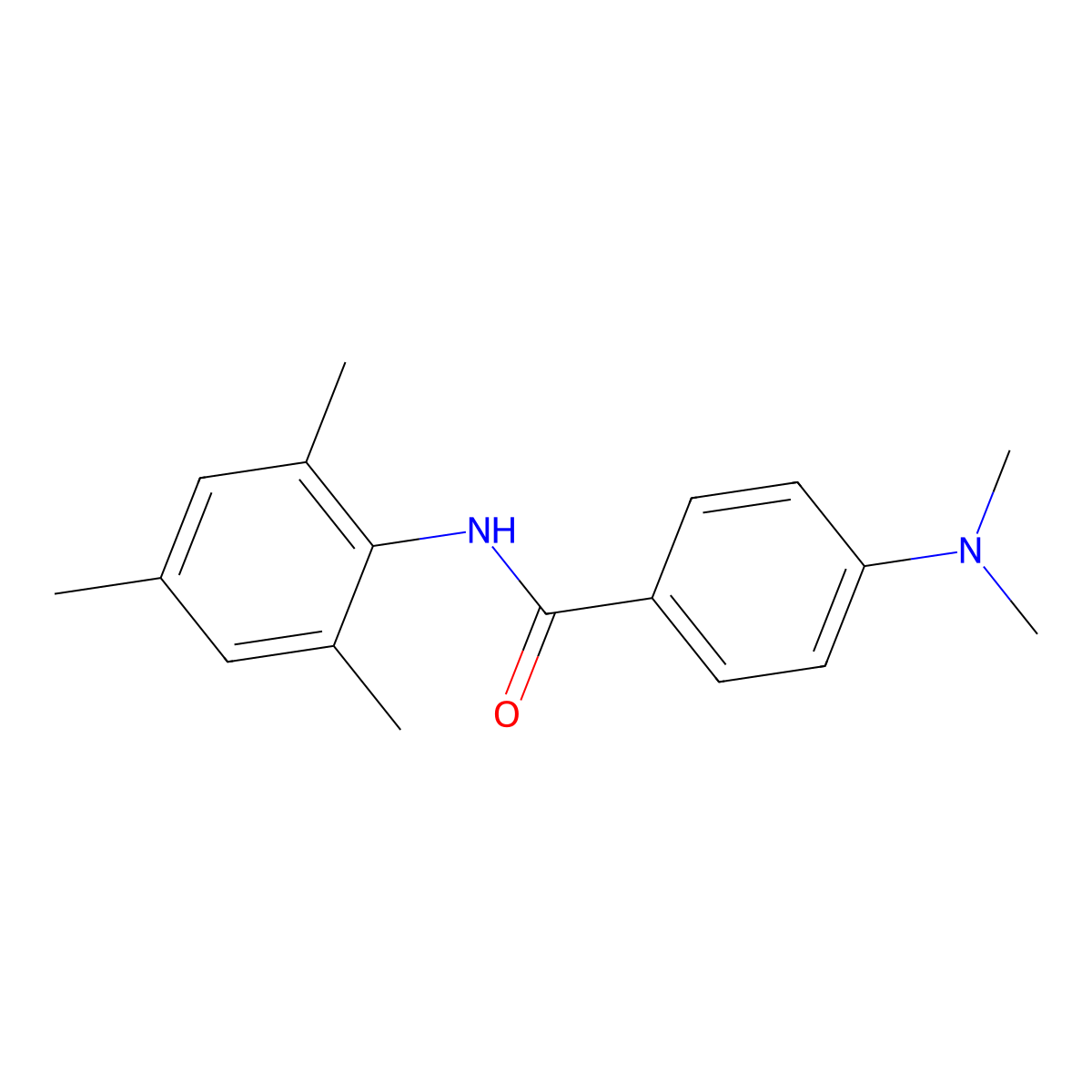 4-(dimethylamino)-N-(2,4,6-trimethylphenyl)benzamide molecular structure, CAS 349085-84-3