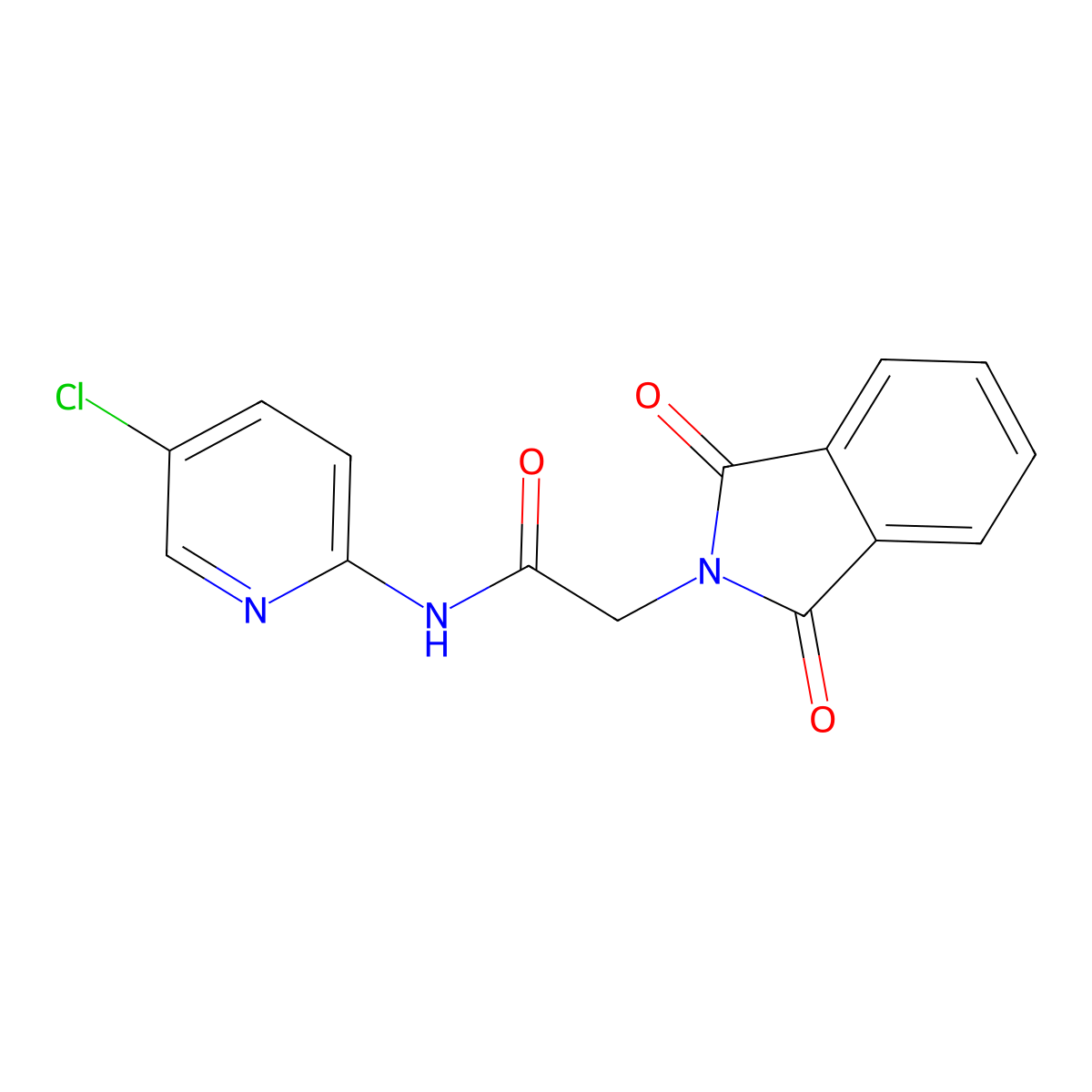 N-(5-chloropyridin-2-yl)-2-(1,3-dioxoisoindol-2-yl)acetamide molecular structure, CAS 349086-98-2