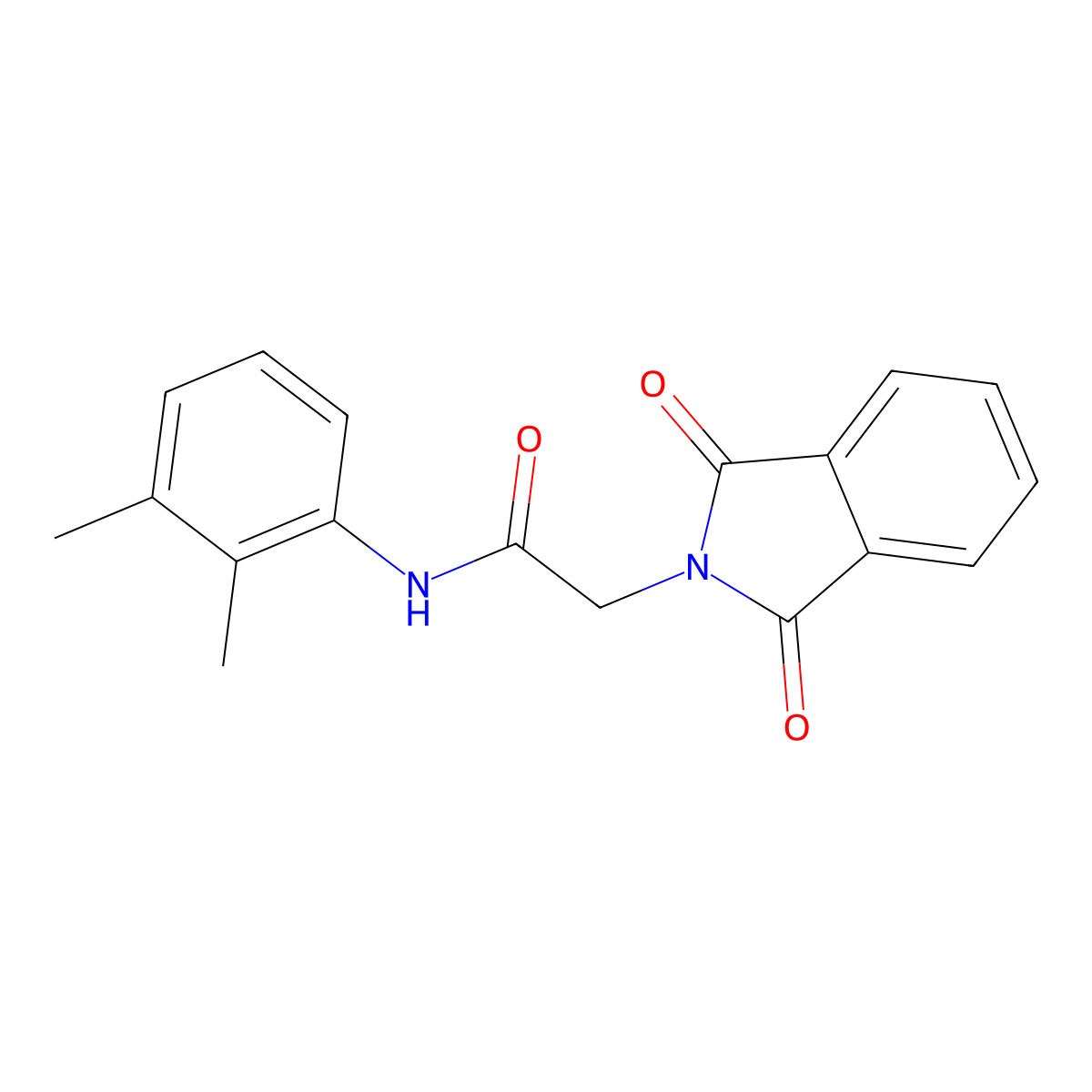 N-(2,3-dimethylphenyl)-2-(1,3-dioxoisoindol-2-yl)acetamide molecular structure, CAS 349087-60-1