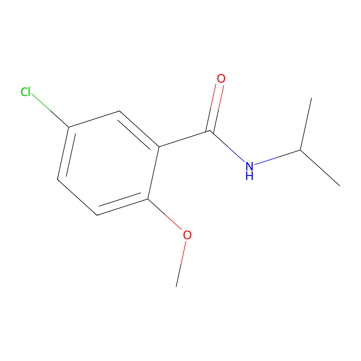 5-chloro-N-isopropyl-2-methoxybenzamide molecular structure, CAS 349087-61-2