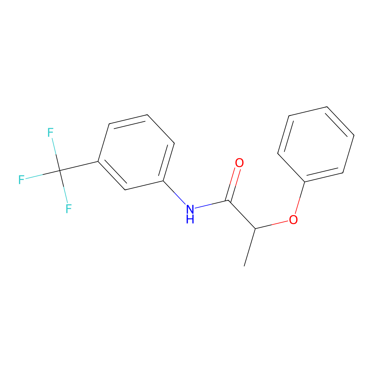 2-phenoxy-N-[3-(trifluoromethyl)phenyl]propanamide molecular structure, CAS 349087-64-5