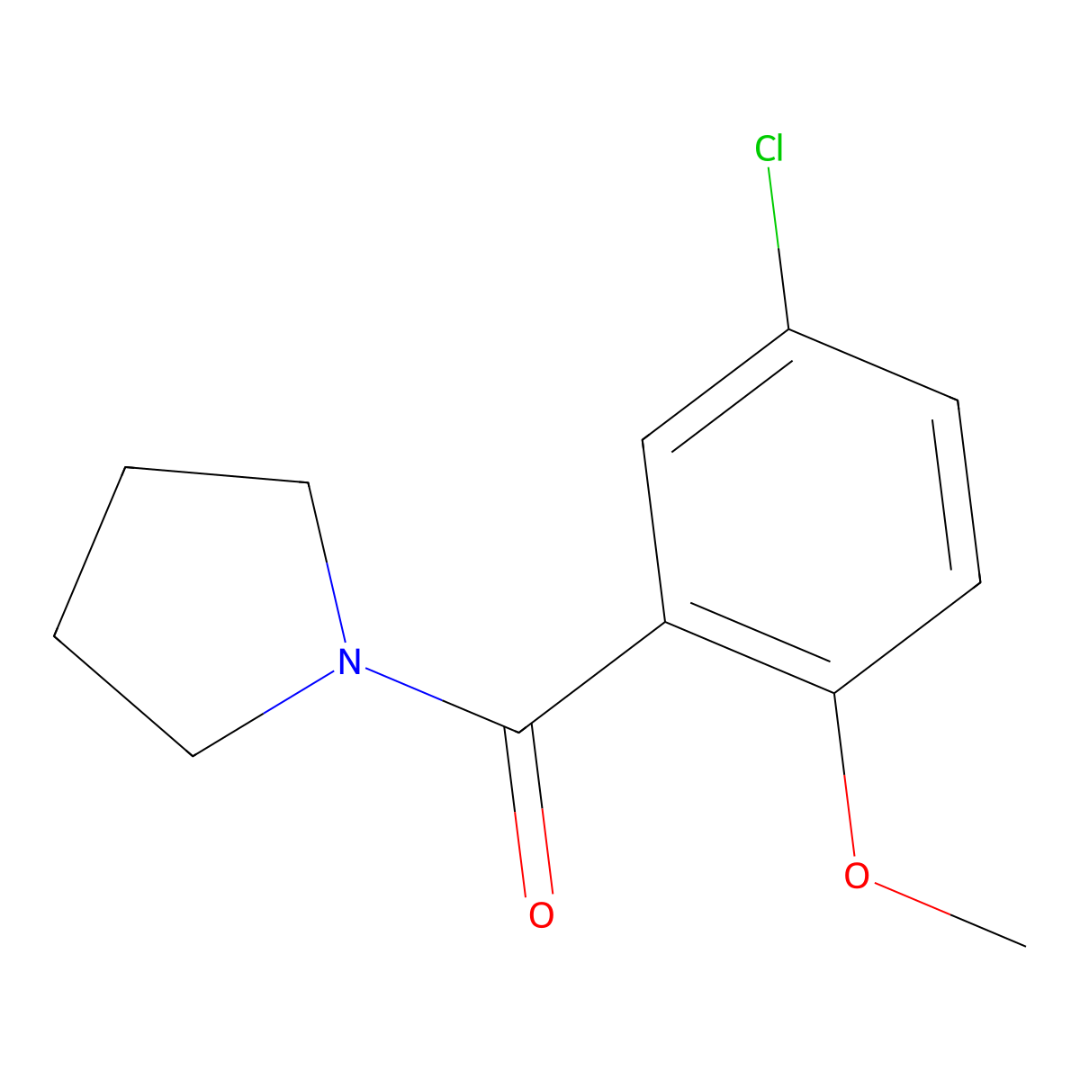 1-(5-Chloro-2-methoxybenzoyl)pyrrolidine molecular structure, CAS 349088-18-2