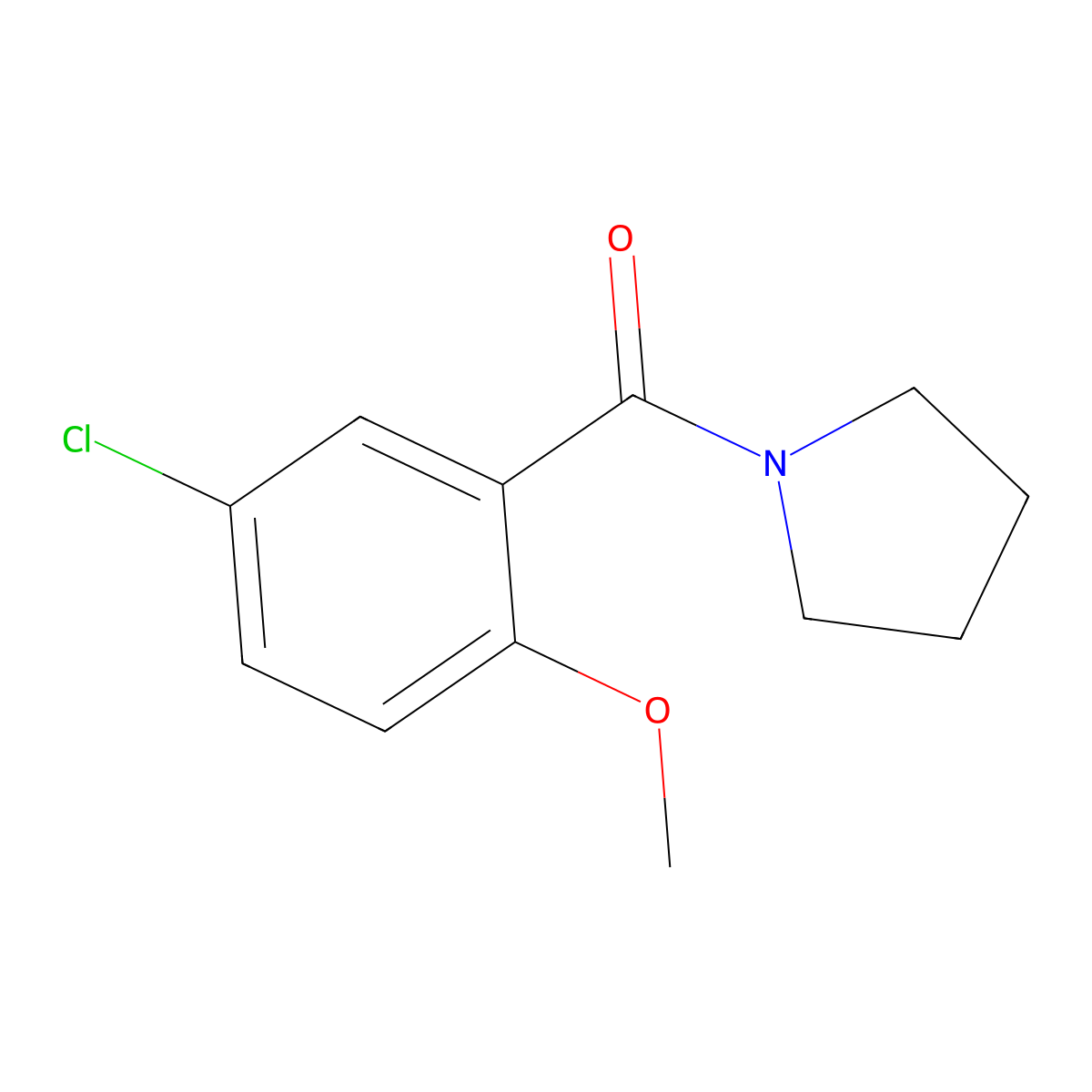 1-(5-Chloro-2-methoxybenzoyl)pyrrolidine molecular structure, CAS 349088-18-2