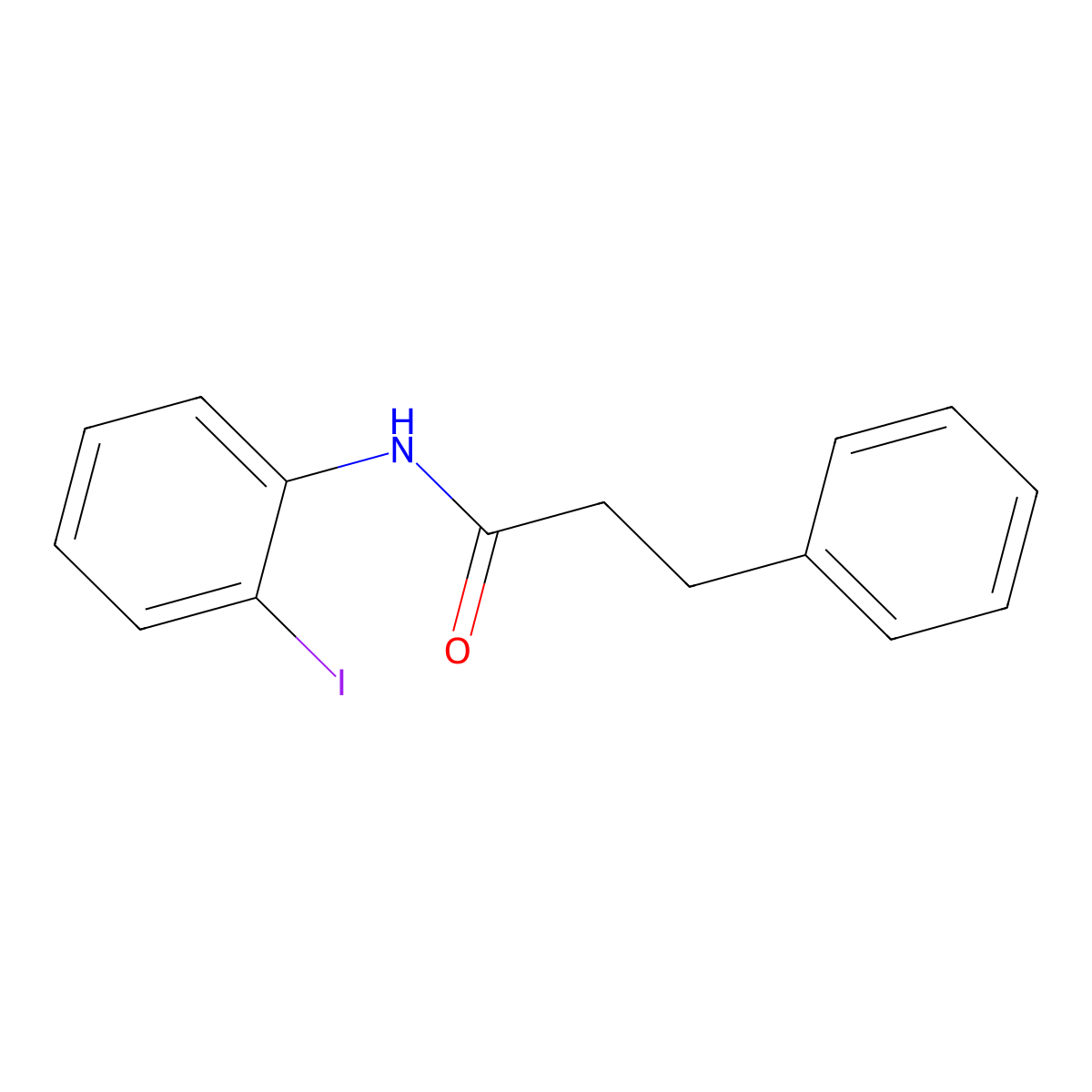 N-(2-iodophenyl)-3-phenylpropanamide molecular structure, CAS 349088-20-6