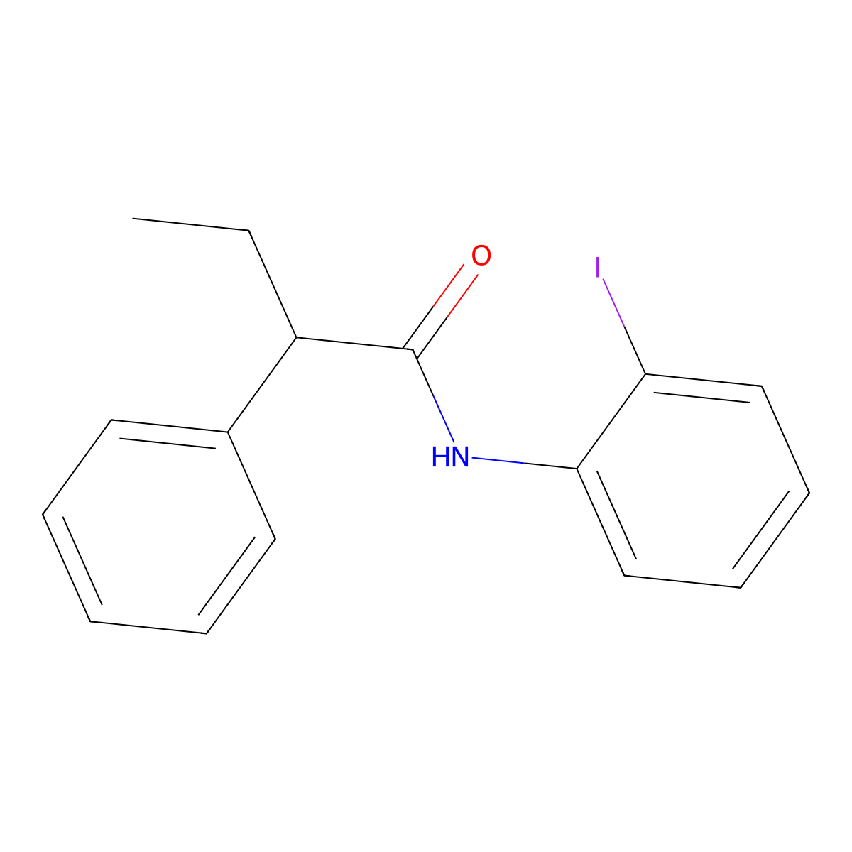N-(2-iodophenyl)-2-phenylbutanamide molecular structure, CAS 349088-21-7