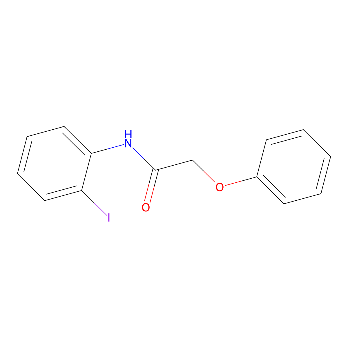 N-(2-iodophenyl)-2-phenoxyacetamide molecular structure, CAS 349088-23-9