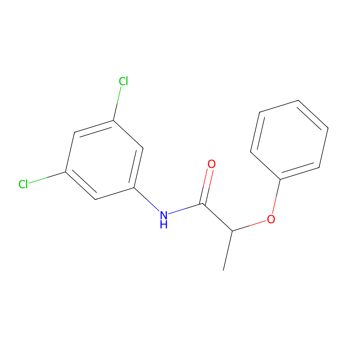 N-(3,5-dichlorophenyl)-2-phenoxypropanamide molecular structure, CAS 349088-53-5