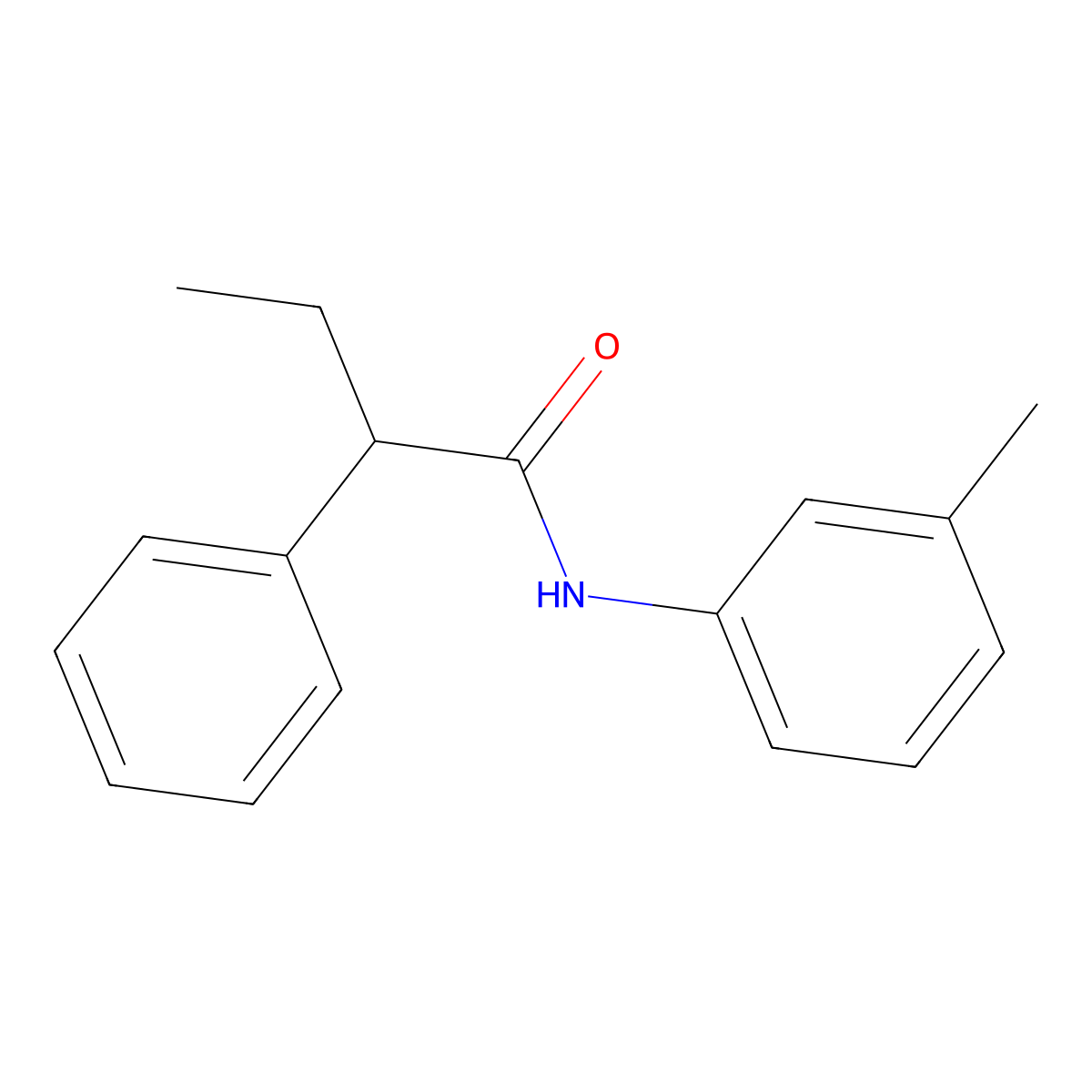 N-(3-methylphenyl)-2-phenylbutanamide molecular structure, CAS 349088-59-1