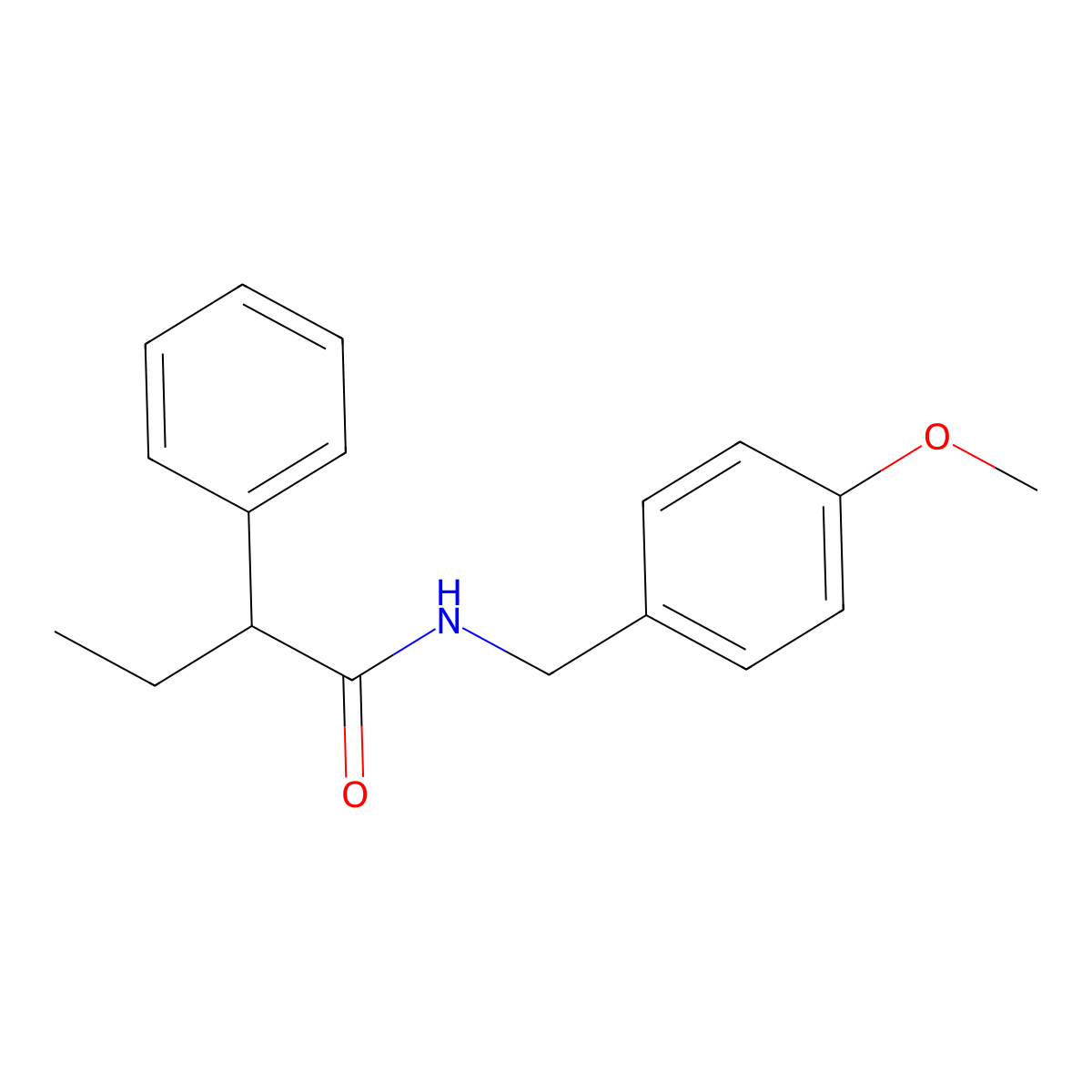 N-[(4-methoxyphenyl)methyl]-2-phenylbutanamide molecular structure, CAS 349088-83-1