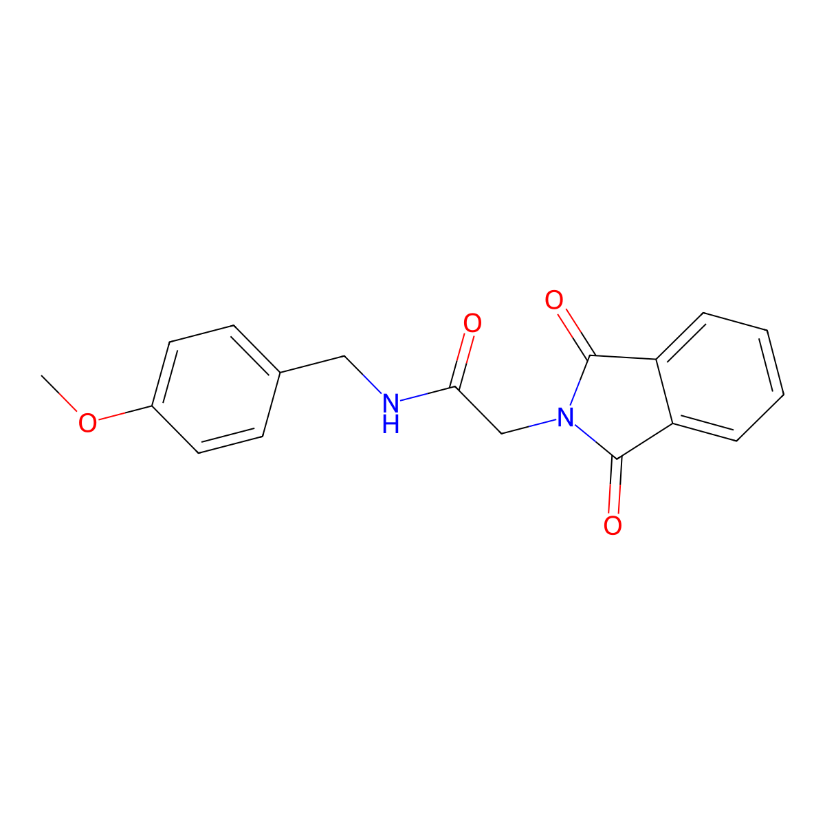 2-(1,3-dioxoisoindol-2-yl)-N-[(4-methoxyphenyl)methyl]acetamide molecular structure, CAS 349088-87-5