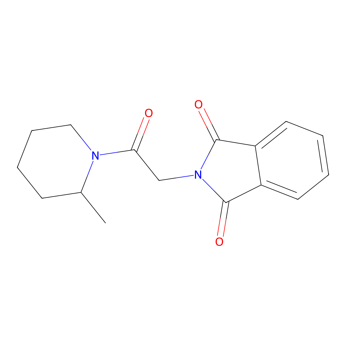 2-[2-(2-Methylpiperidin-1-yl)-2-oxoethyl]isoindole-1,3-dione molecular structure, CAS 349088-93-3