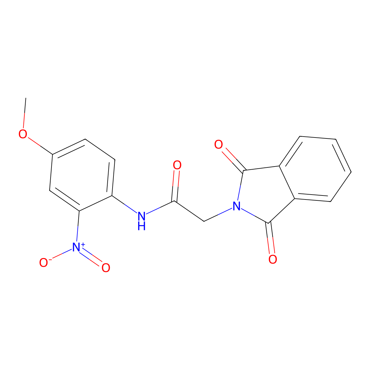 2-(1,3-dioxoisoindol-2-yl)-N-(4-methoxy-2-nitrophenyl)acetamide molecular structure, CAS 349088-94-4