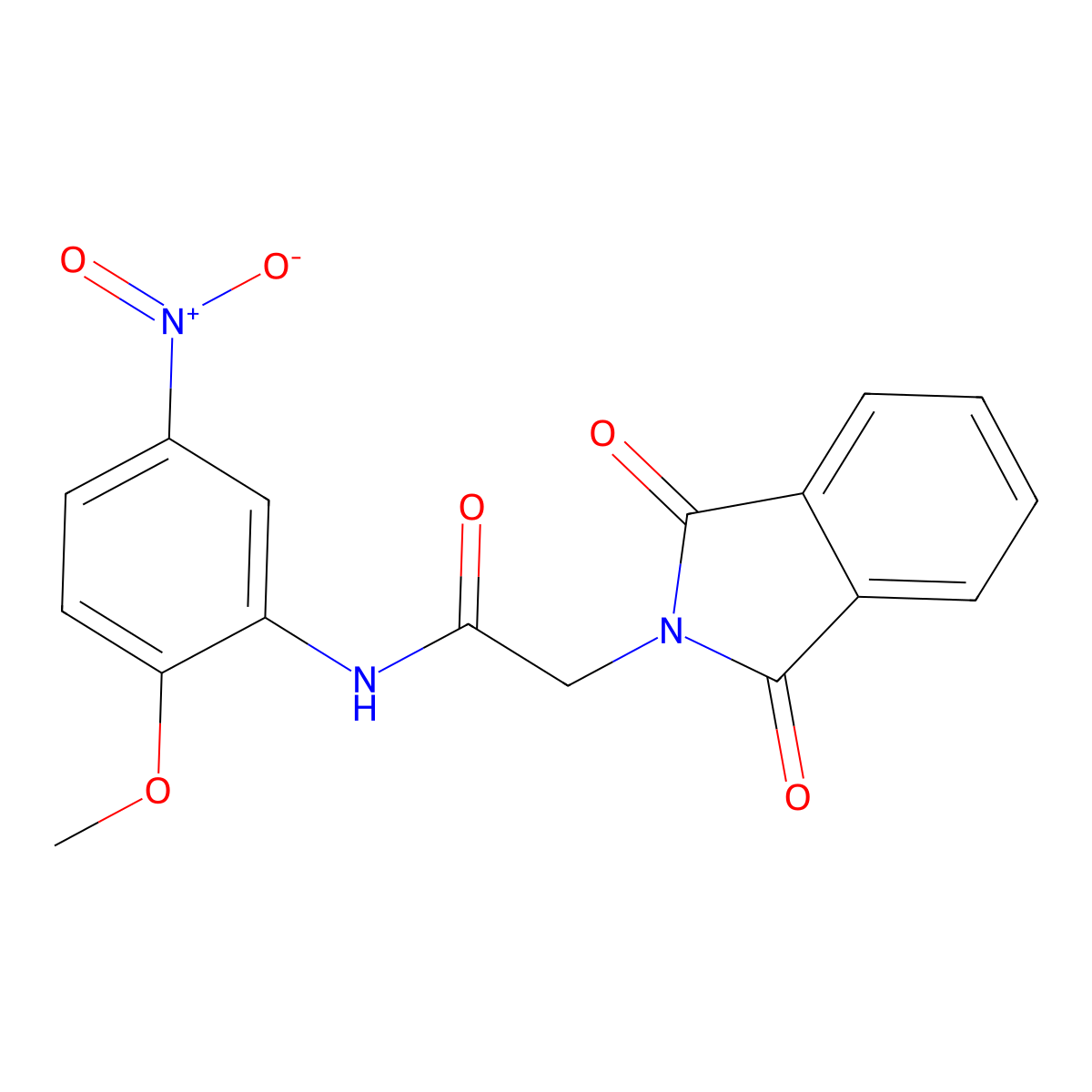 2-(1,3-dioxoisoindol-2-yl)-N-(2-methoxy-5-nitrophenyl)acetamide molecular structure, CAS 349088-97-7
