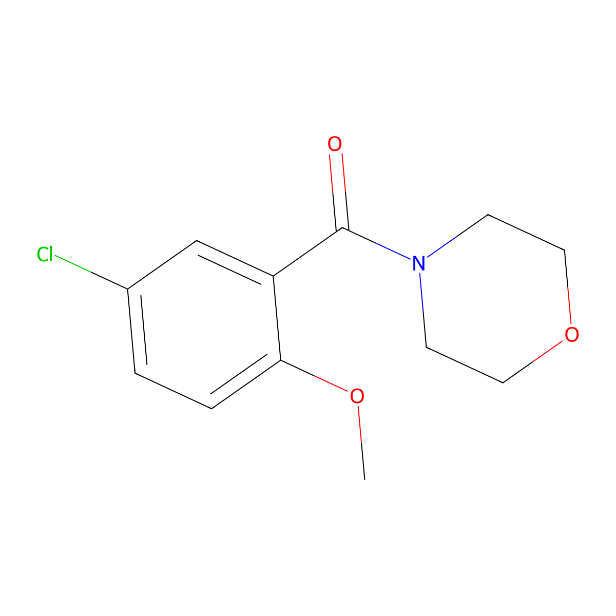 Morpholine, 4-(5-chloro-2-methoxybenzoyl)- molecular structure, CAS 349089-12-9