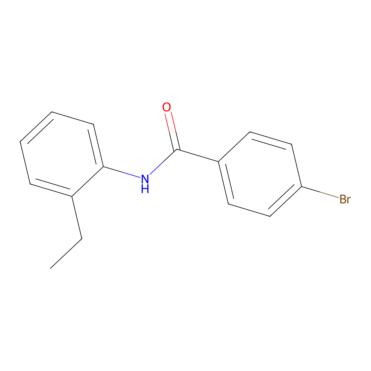 4-bromo-N-(2-ethylphenyl)benzamide molecular structure, CAS 349089-23-2